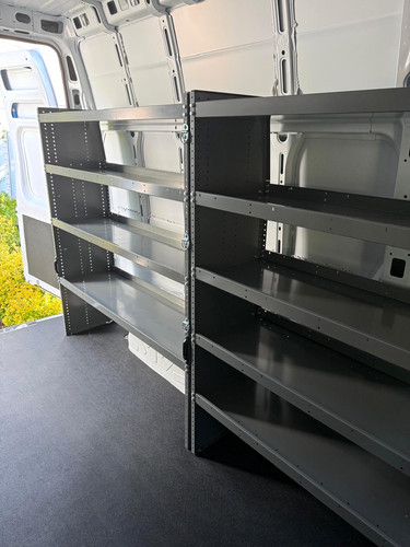 Steel shelving racking pair - steel,